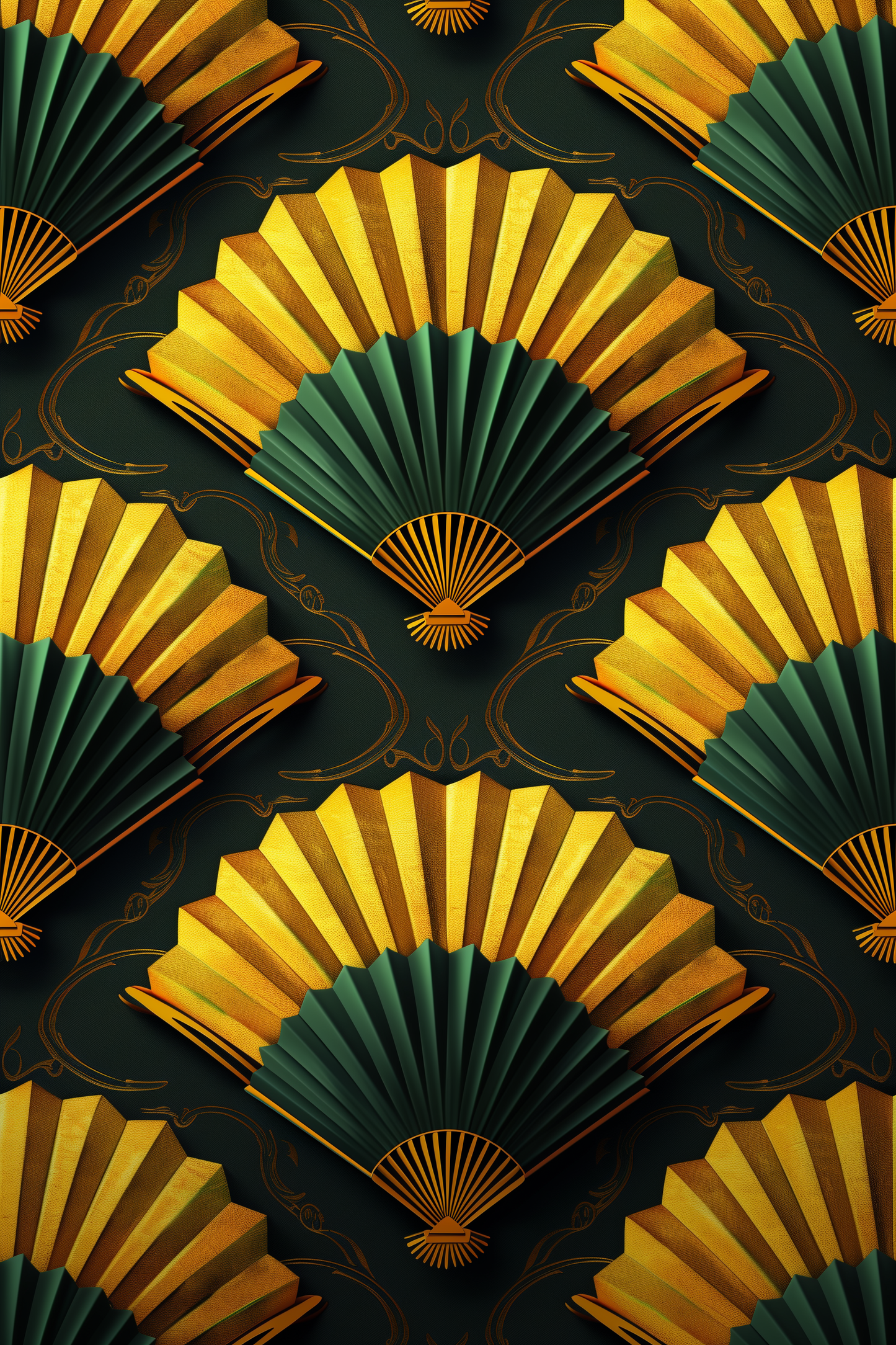 The Sharp Deco | Black & Gold Geometric Art Print | Gatsby Gold Collection